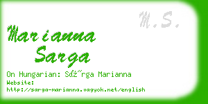 marianna sarga business card